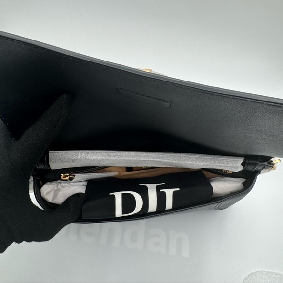 Lauren Ralph Lauren Black Shoulder Bag with Gold Accent | New with Tags - Picture 8 of 13